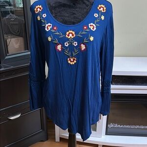 Studio Works Blue Embellished Blouse